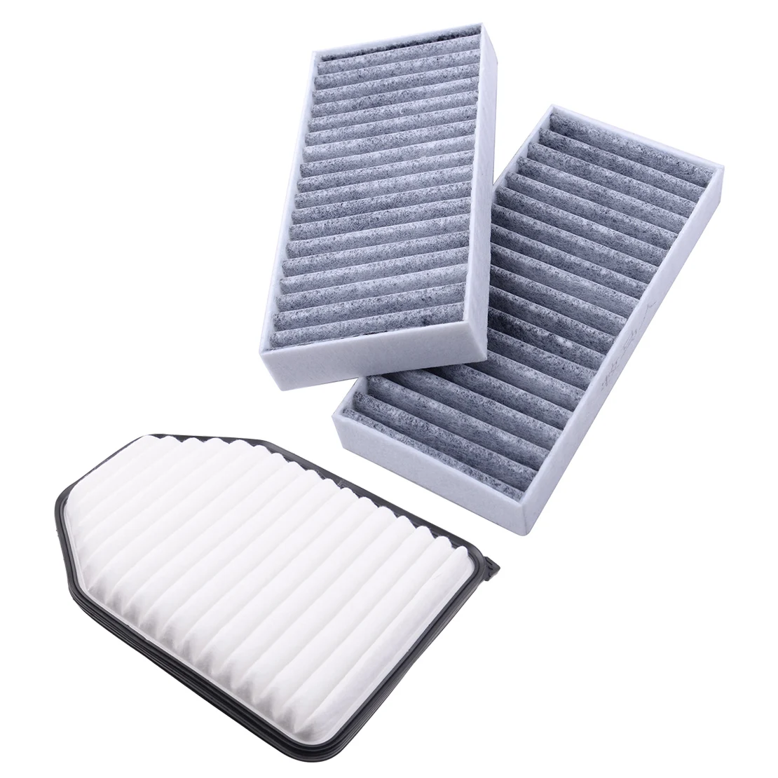 Car Engine & Cabin Air Filters Combo Set 53034018AE 53034018AD 68257791AA 55111302AA Fit For Jeep Wrangler JK V6 3.6L 2012-2018