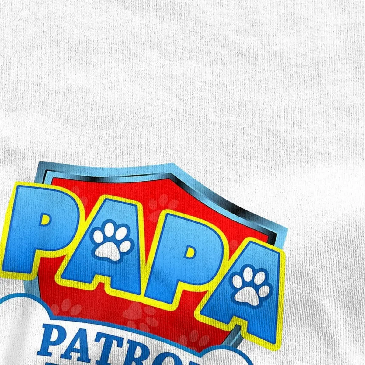 Funny Humor Funny Papa Patrol Dog T-shirt para homens e mulheres, gola redonda, 100% algodão, desenhos animados, camiseta de manga curta, Idea Clothing, Gift