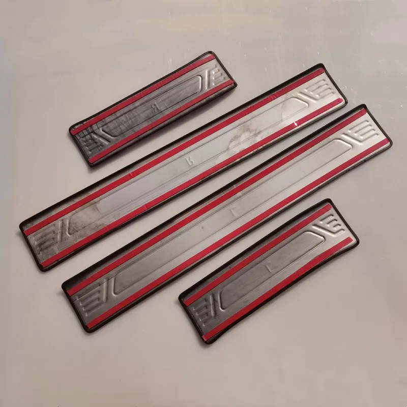 For BYD Yuan UP 2024 Accessories Car Stainless Steel Door Sill Scuff Plate Pedal Trim Auto Threshold Protector Sticker Styling