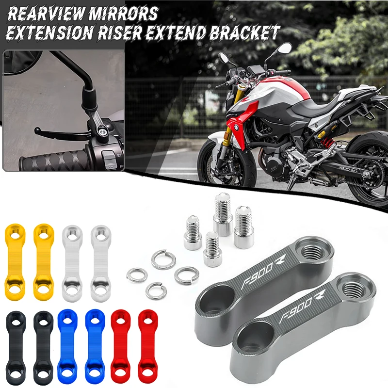 

2pcs Motorcycle Rearview Mirrors Extension Riser Mirror Extender Adapters Riser Supplies Rear View Base Mirrors For F900R