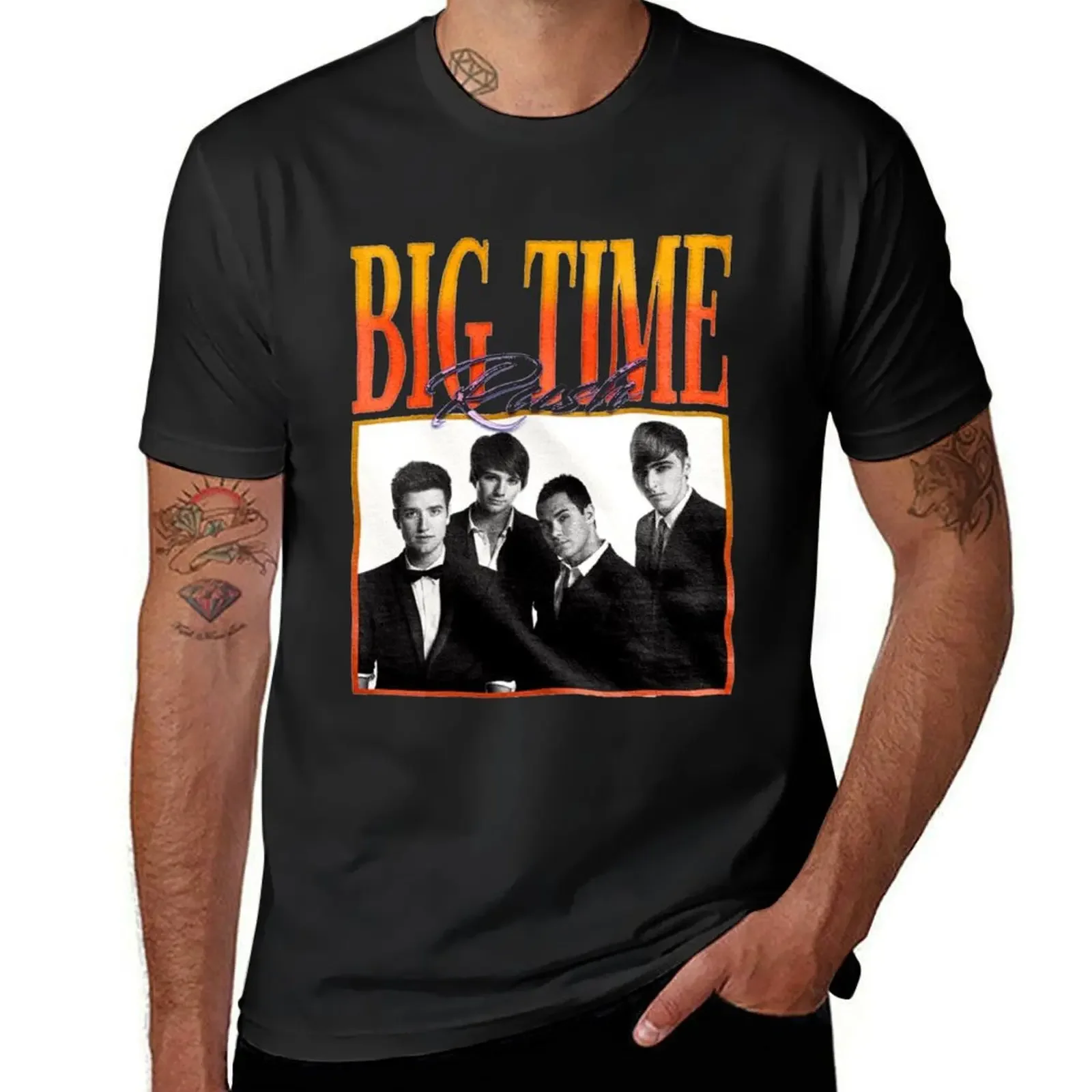 

Big Time Rush T-Shirt korean fashion blue archive graphic shirts cotton t shirt men