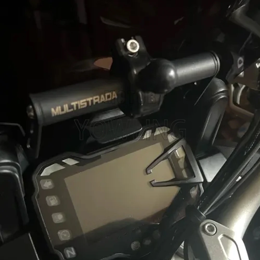 

For Ducati MULTISTRADA 950/1200/1260/V2/S 1200S 2015-2022 2023 2024 Motorcycle Phone Holder Stand GPS Navigation Plate Bracket