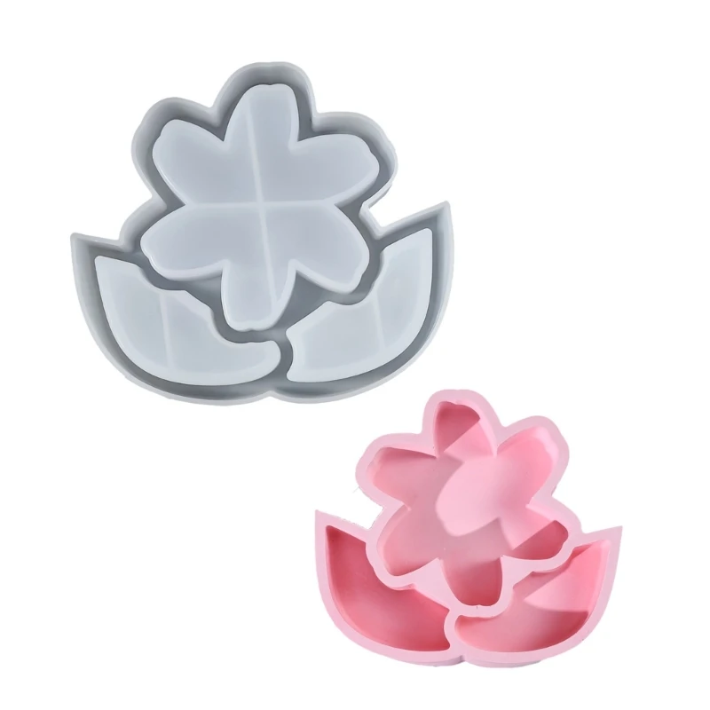 

Flower Sturdy Silicone Tray Mold for Resin Castes Craft Supplies Dishes Molds for Jewelry Making and Coasters Creation