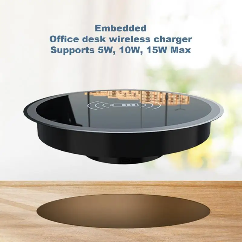 Invisible Invisible Wireless Charger Desk Hole Recessed Charger Grommet Fast Charging Station Cordless Desktop Charging Mat For Tabletop - Aliexpress Deal