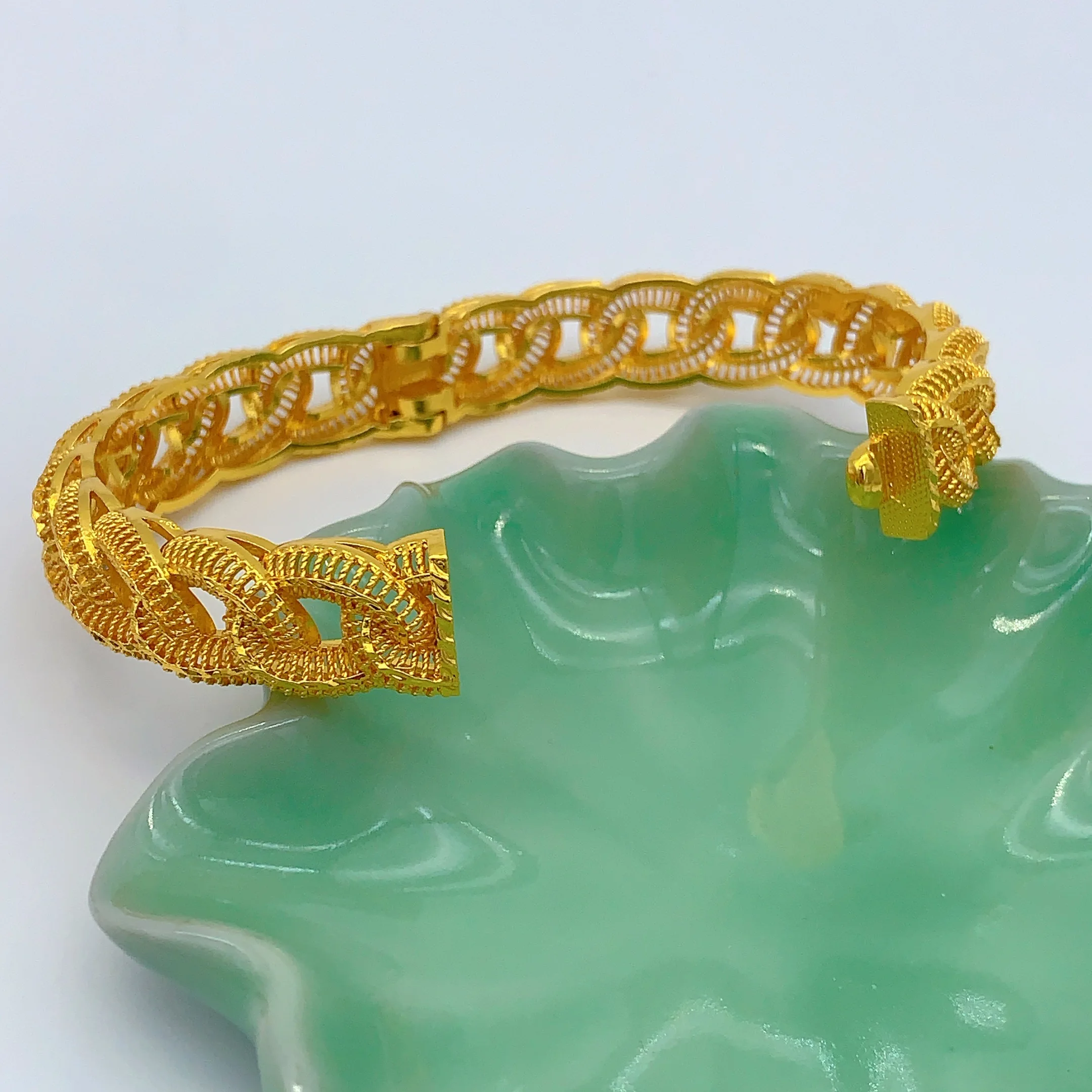 Arabische Charm-Armbänder, vergoldet, für Frauen, indischer, Dubai-, afrikanischer, äthiopischer Handschmuck, Geschenke für Hochzeiten und Partys – Detail 5