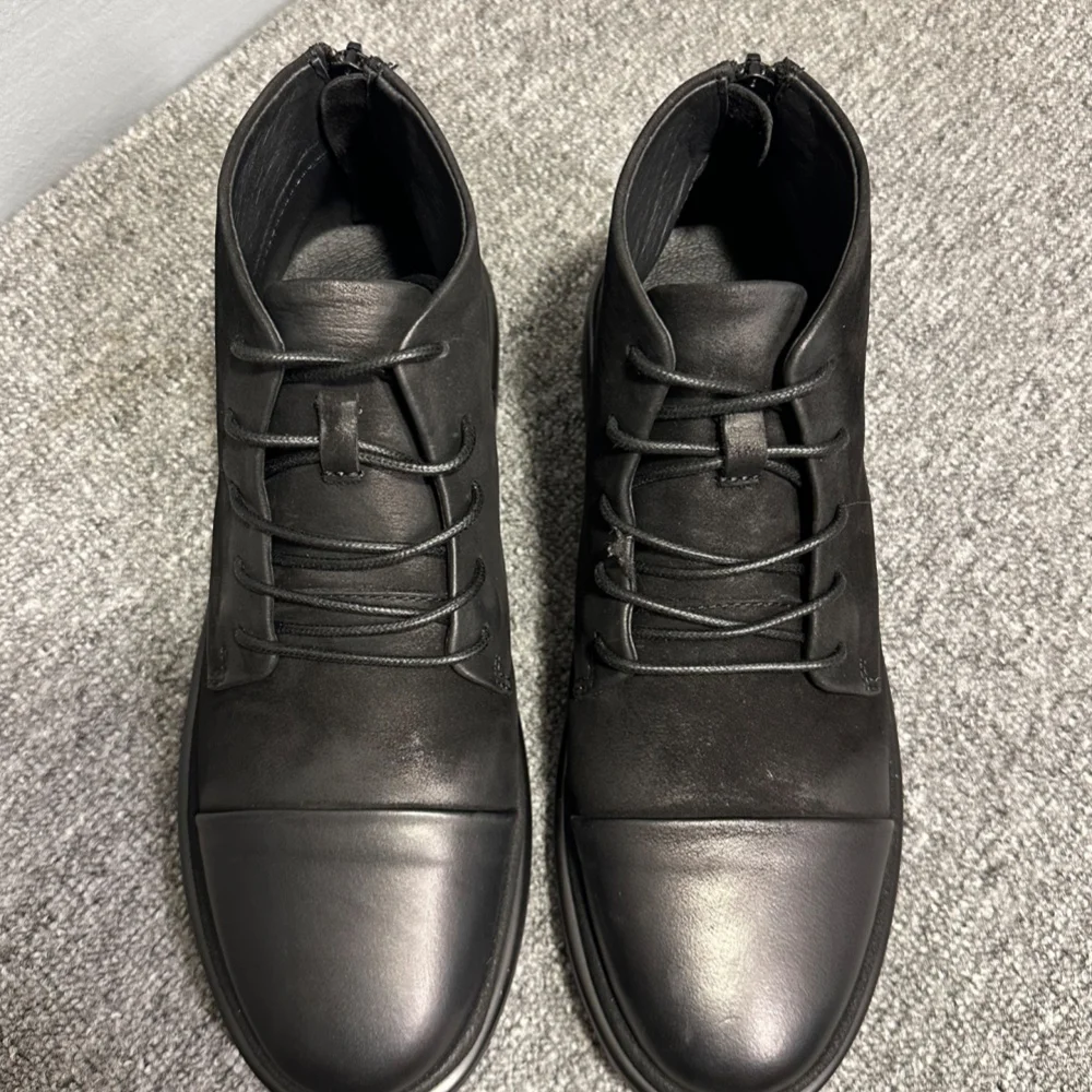 حذاء QHCCID الجلدي للرجال - مصنوع من الجلد الطبيعي، بنعل ناعم مصنوع يدويًا، يتميز بنمط قديم وتصميم عالي الجودة. #2