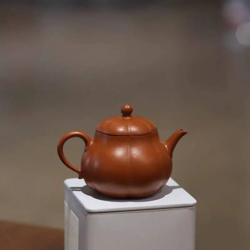 Yixing Purple Clay Finger Notes Gluten Pattern Small High Pear Tea Maker Mineral Zhao Zhuang Raw Sand Zhuni Traditional Device