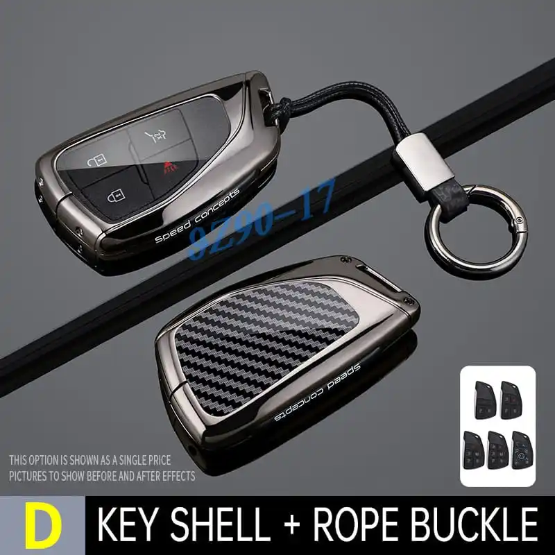 Funda de Fibra de Carbono para Llave de Coche Buick Envision, Chevy Tahoe, Suburban, Colorado, Traverse, GMC Yukon, Canyon