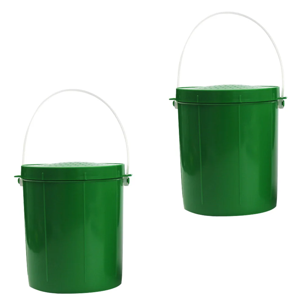 

2Pcs Ventilated Bait Bucket for Fishing Live Worm Storage Container Wear-Resistant Portable Earthworm Maggot Bucket Tackle Box