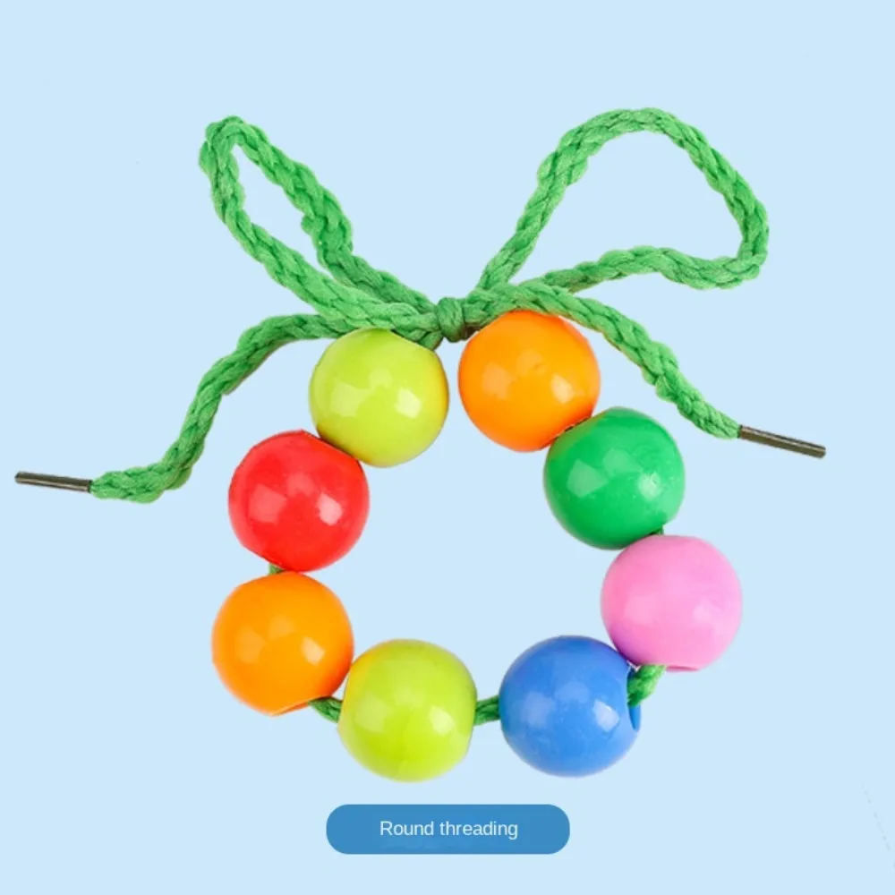 Stringing Toy Montessori Kids Primary Lacing Beads Training Toys Crafts Lacing Beads Toy Star Plastic Rainbow Lacing Beads Toys