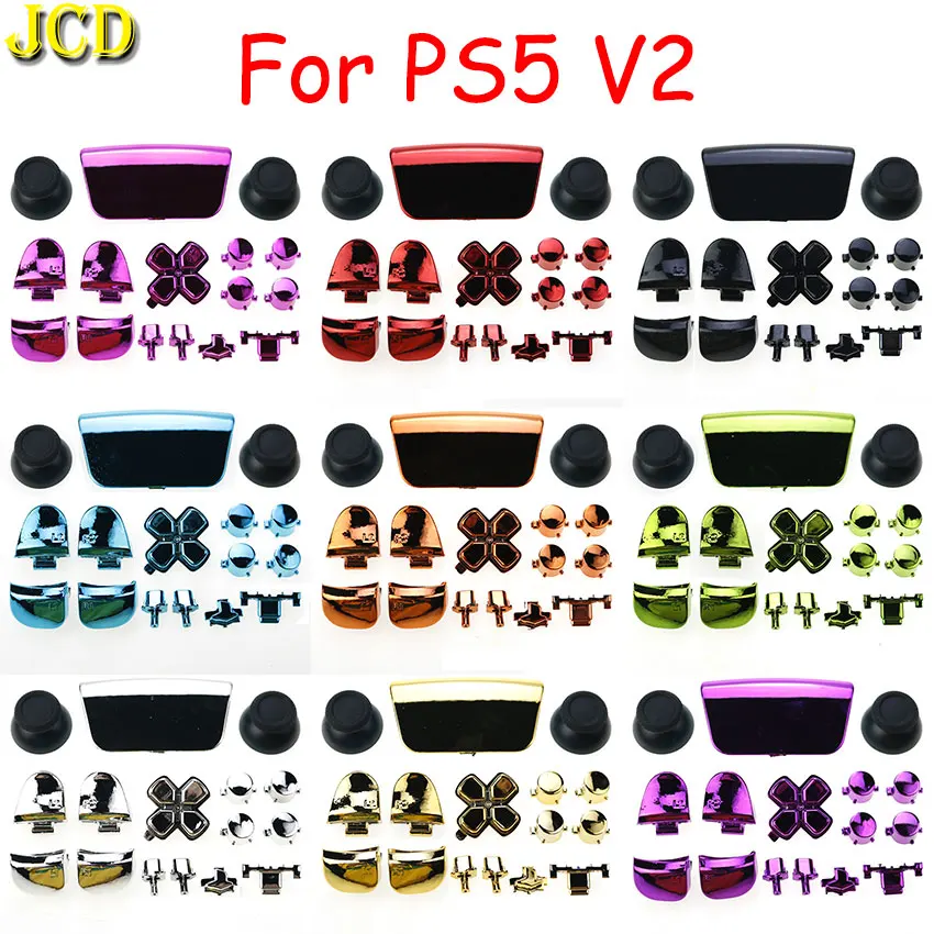 

JCD L1 R1 L2 R2 Button D-pad Share Buttons Kit Joystick Caps Replacement For PS5 V2 2.0 020 Controller Gamepad