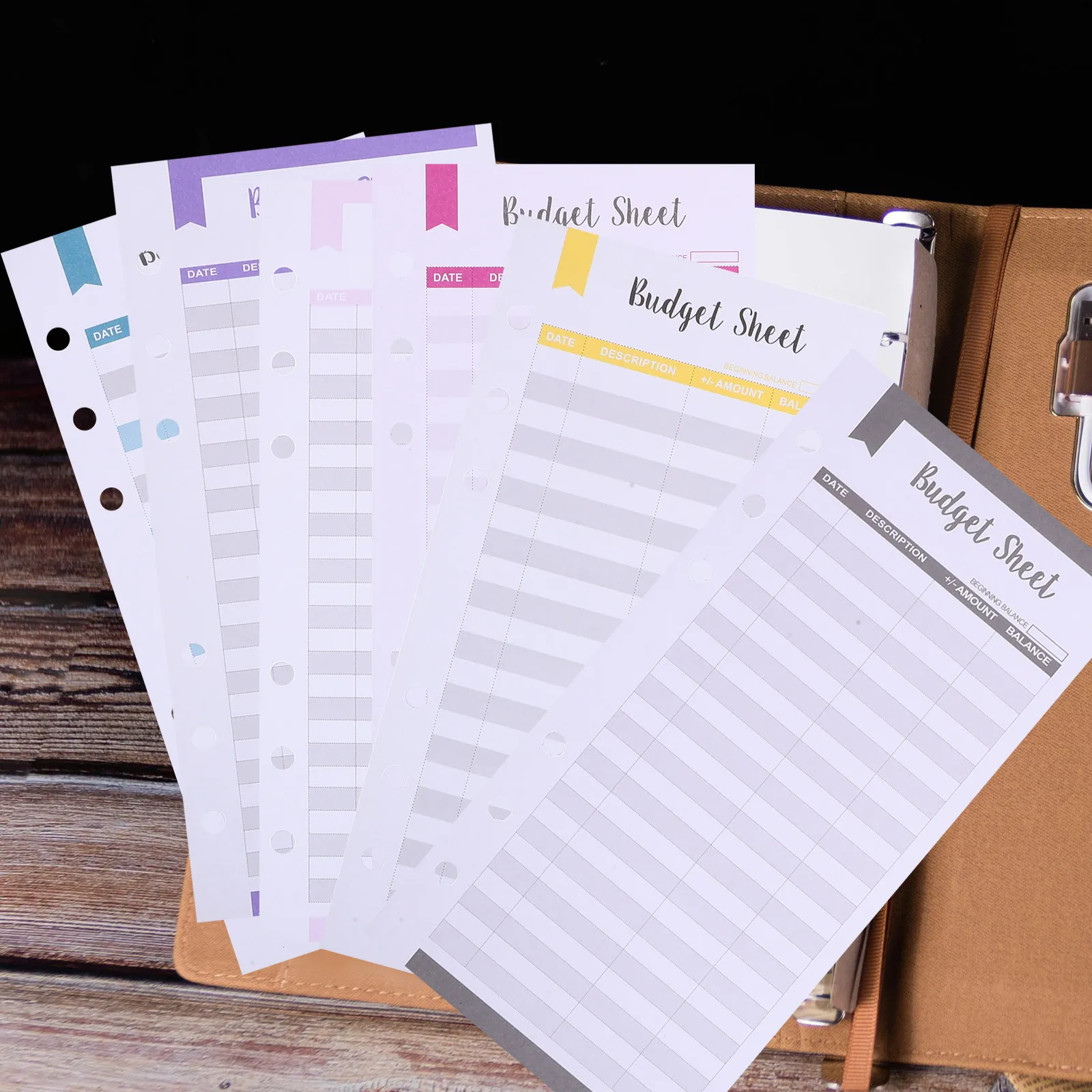 

72Pcs Budget Sheets Ink Resistant Expense Tracker Budget Planner Inserts for Daily Expense Organizer Money Tracker