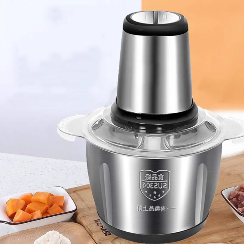 220V Electric Meat Grinder Machine Kitchen Aid Mincer Stainless Steel Slicer Food Processor Spice Pepper Garlic Crusher Chopper