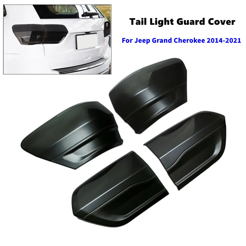 Pair For Jeep Grand Cherokee 2014-2021 Smoked Black Rear Tail Light Lamp Cover Protector Guard Trim ABS Sticker Car Decor Cover