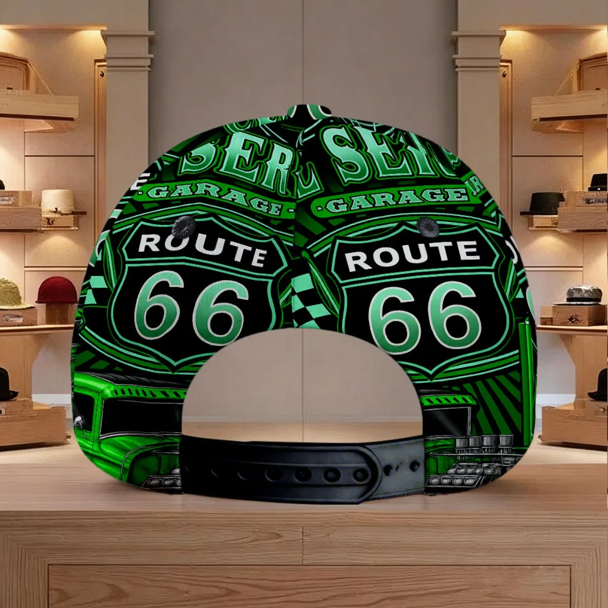 Customization 1pc With Route 66 Hot Rod Women'S Long Hooded Sweatshirt Vintage Retro Style Round Neck Short Sleeve Slight Stretc