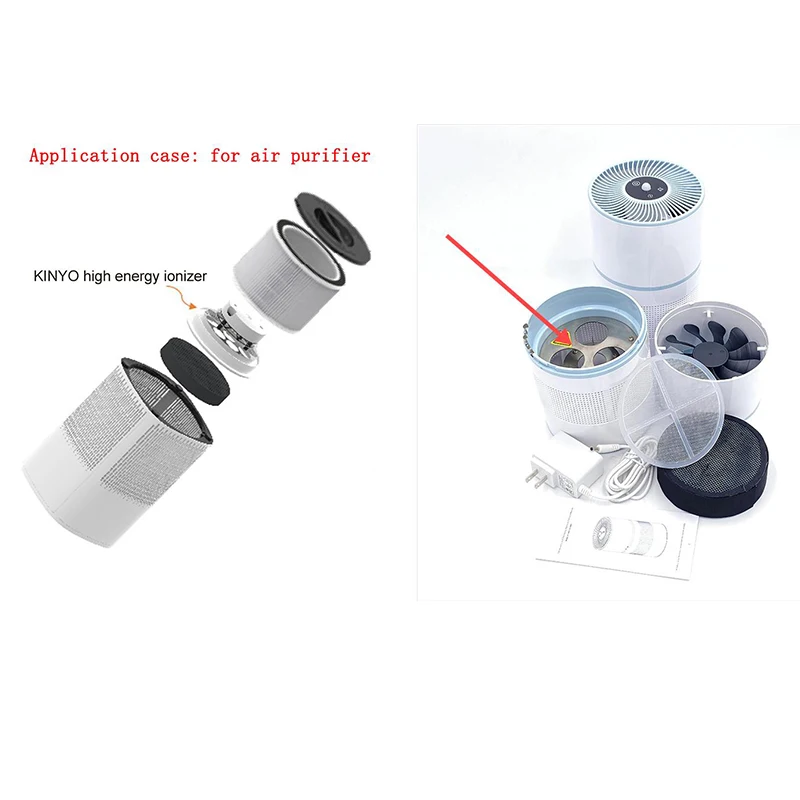 أجزاء تنقية الهواء المؤين DC12V مولد بلازما بارد لتهوية مكيف الهواء ونظام HVAC إزالة غبار الدخان