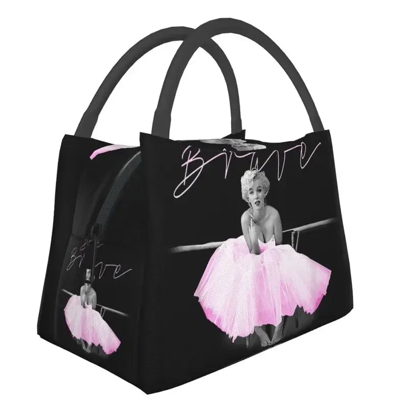 Actress Marilyns Monroe Insulated Lunch Bag for Camping Travel Model and Singer Waterproof Cooler Thermal Lunch Box Women