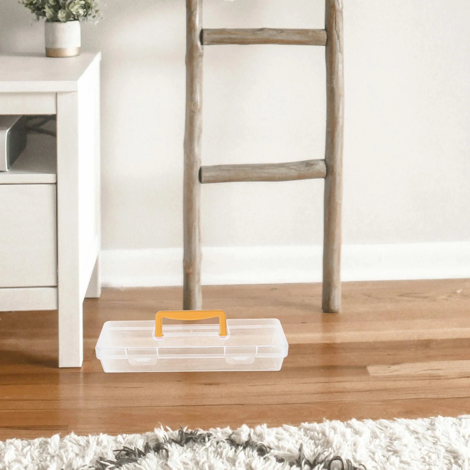 

Multi-Functional Transparent Plastic Tool Box With Handle Hardware Storage Organizer Box For Diy Rulers Small Parts Screw Nut