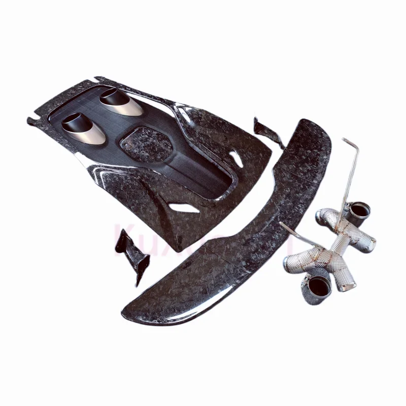

Applicable to For McLaren 540C 570S, upgraded 600LT style carbon fiber bonnet rear exhaust
