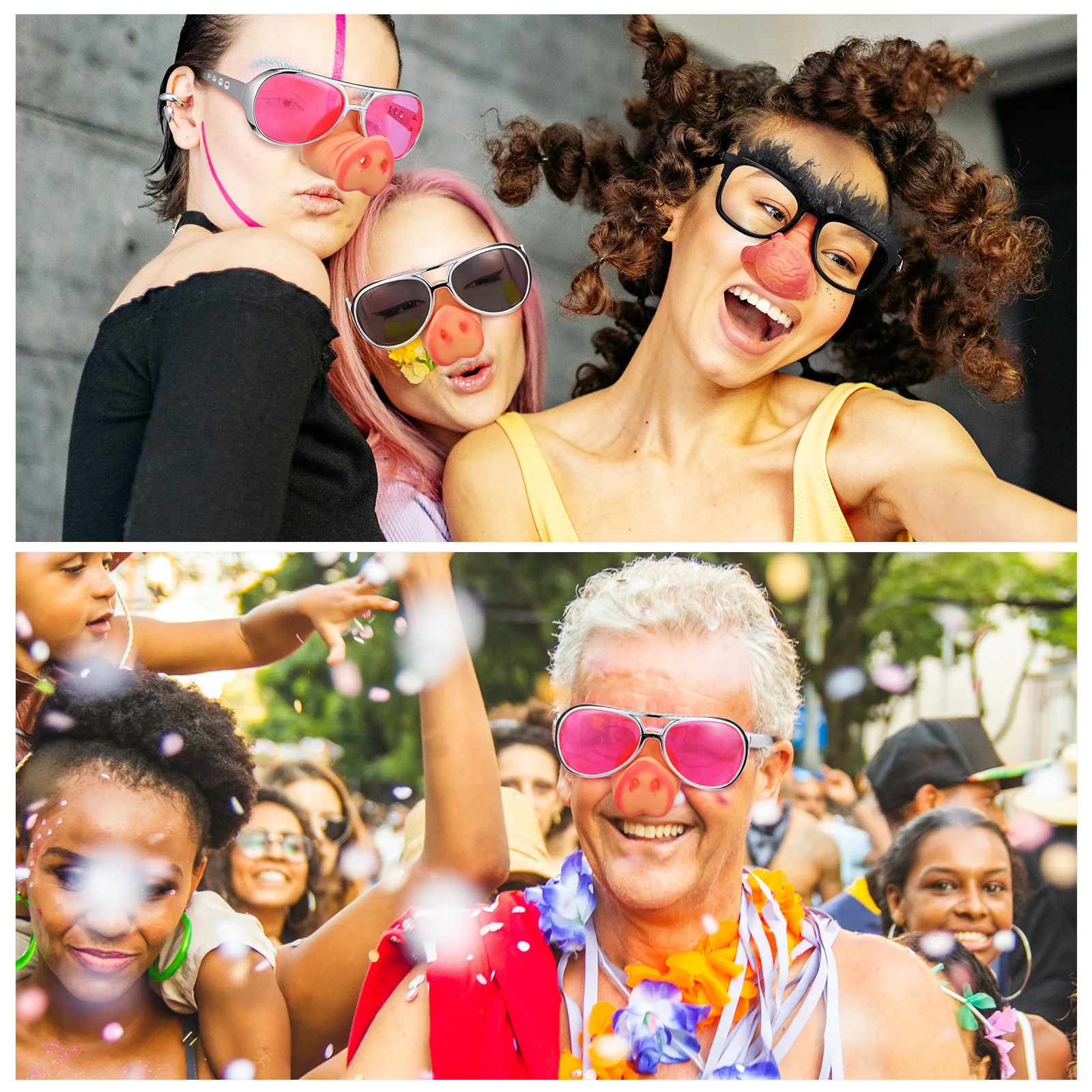 3 Pcs Glasses Pig Nose Props Fun Frames Funny Party Holiday Novelty Halloween Child