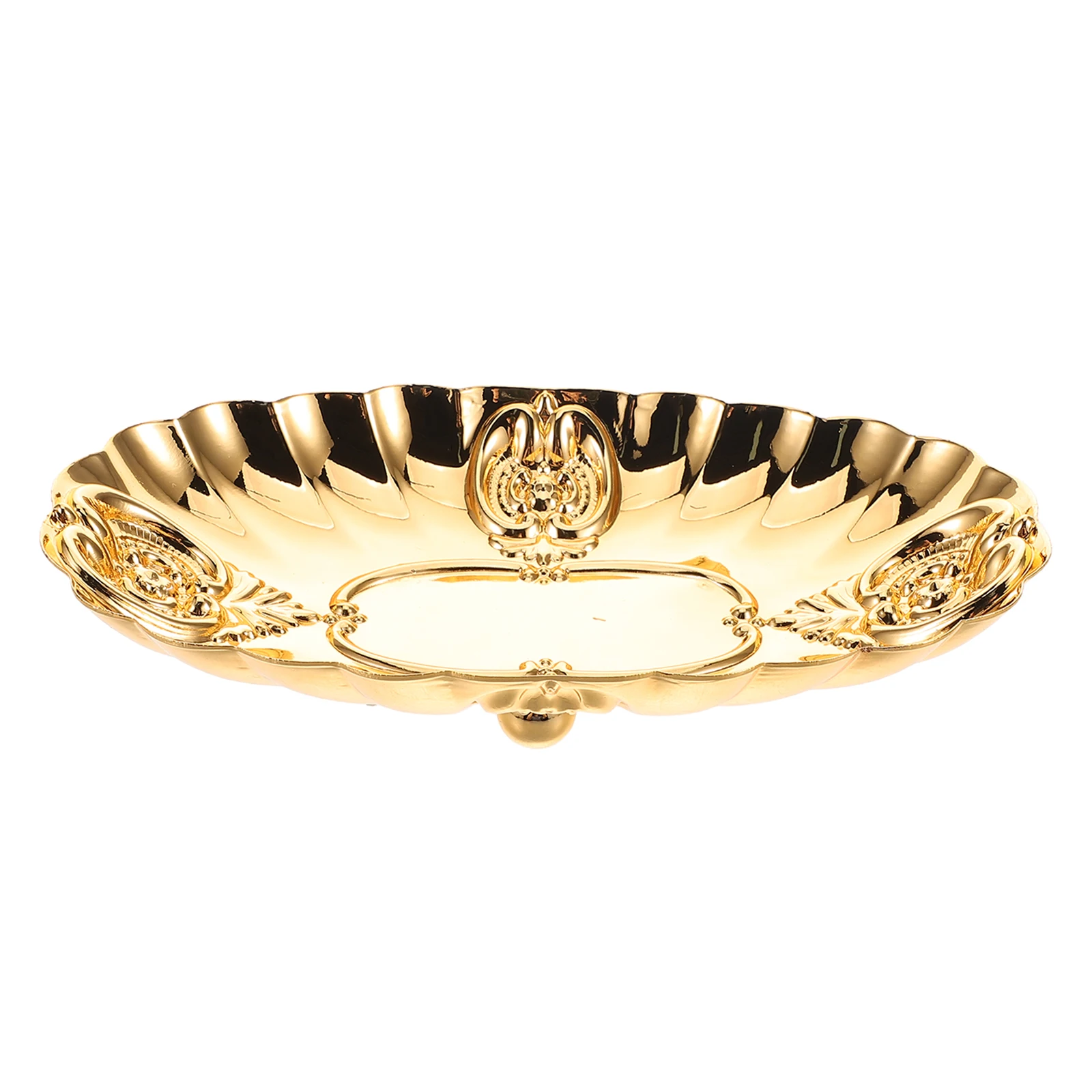 

European Jewelry Tray Decorative Plate Dresser Classic Ring Dish Iron Holder Elegant Trinket Vanity