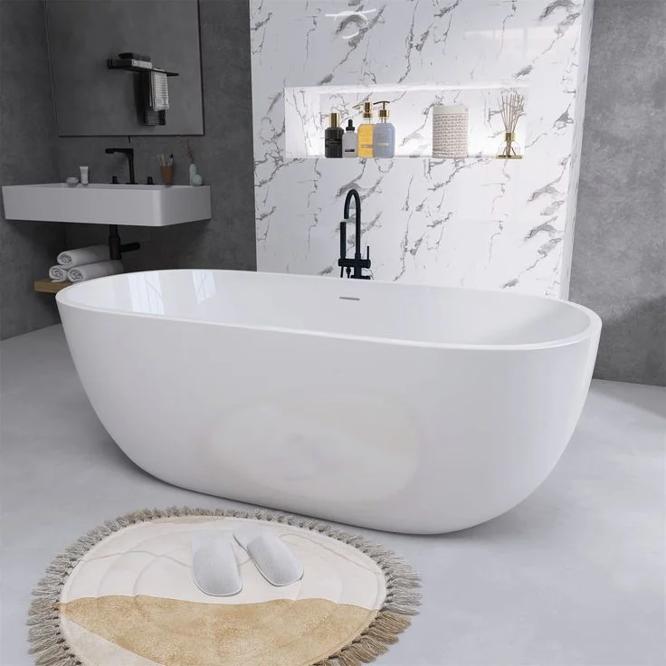 

Wiselink Luxury Modern Indoor Bad Free Stand Alone Acrylic Bathtub Bath Tub Bathroom Freestanding Alone Soaking Bathtubs