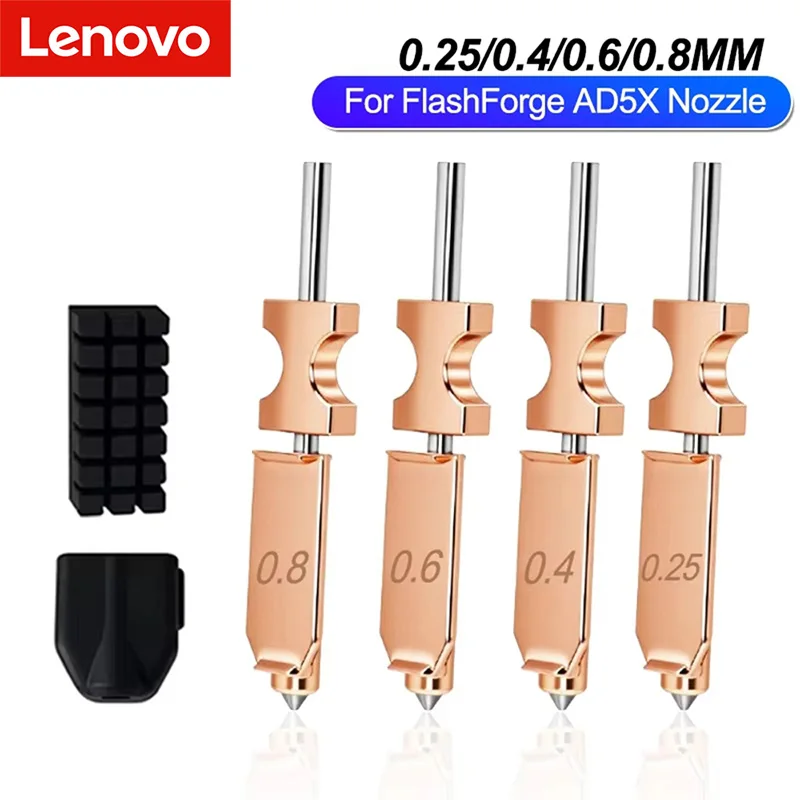 

For Flashforge AD5X Nozzle Upgrade Detachable 0.4 0.6 0.25 0.8mm For Flashforge AD5X Hotend Extruder Quick Release Heater Block