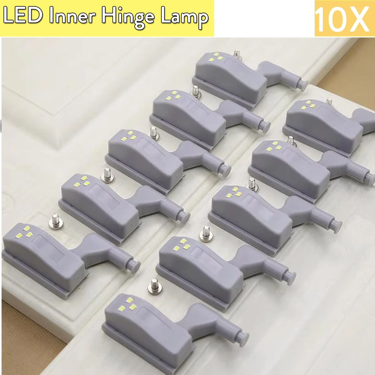 

10X Led Внутренние шарнирные лампы Холодная и теплая спальня Кухонный шкаф Светильник Шкаф Шкаф Ночной вид беспроводной свет