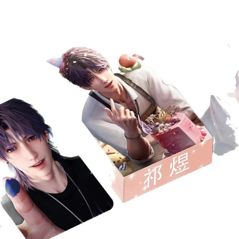 55Pcs Love And Deepspace Game Laser Lomo Card  QIYU Character HD Photo Cards Fans Collection Gift Card Wholesale