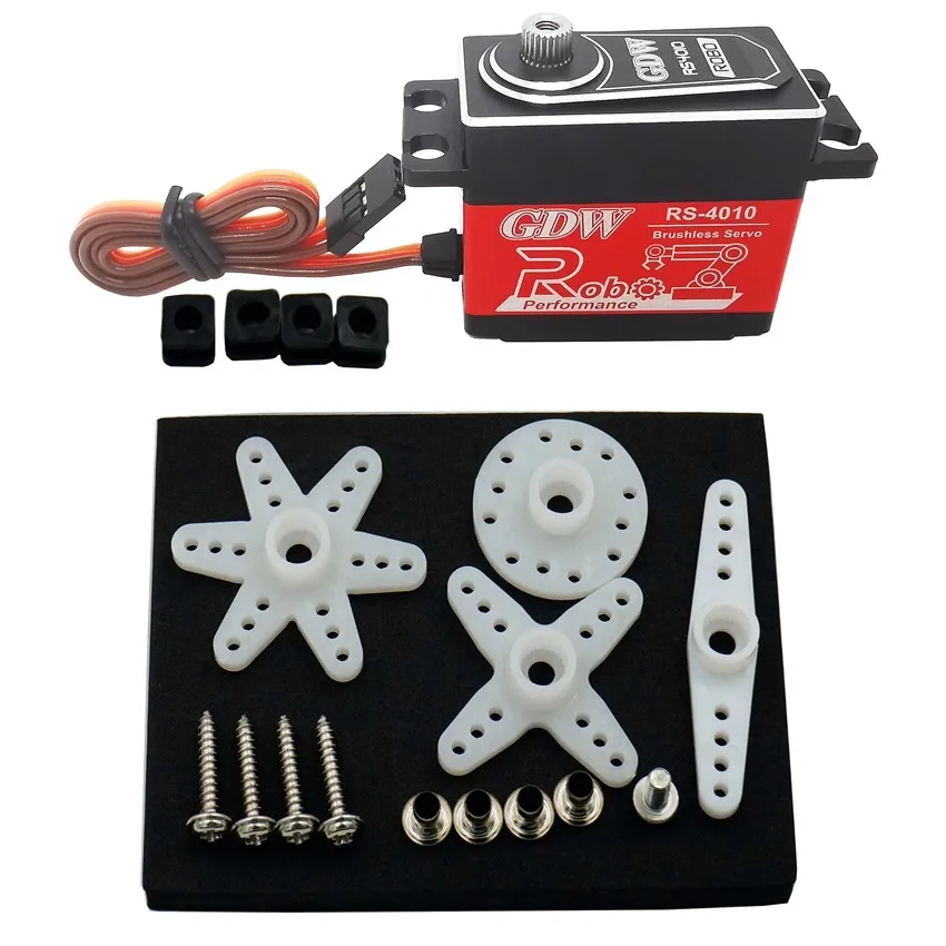 GDW RS4010 디지털 브러시리스 서보, RC 자동차 및 로봇용 45kg 스틸 기어 금속 케이스