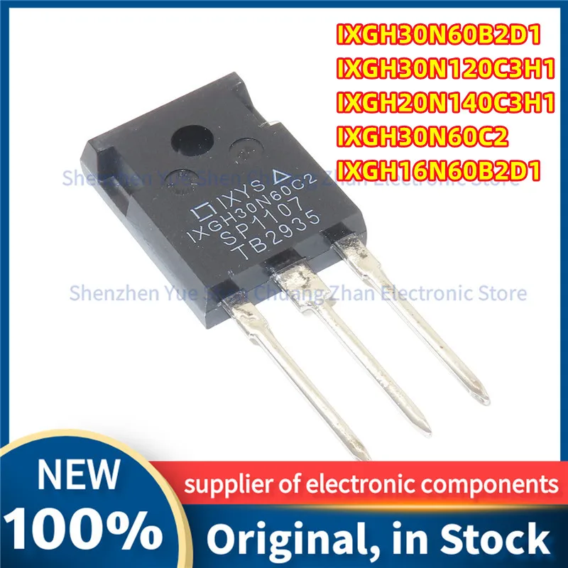 (5 Pieces) IXGH30N60B2D1 TO-247 600V 30A / IXGH30N120C3H1 IXGH20N140C3H1 IXGH30N60C2 IXGH16N60B2D1 600V 16A TO-247