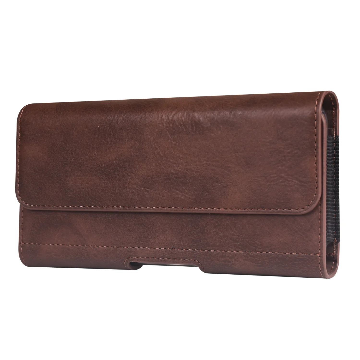 Fotografia 3: Bolsa para celular de couro pu, à prova d'água, carteira de negócios masculina, capa de telefone com clipe para iphone, xiaomi, huawei