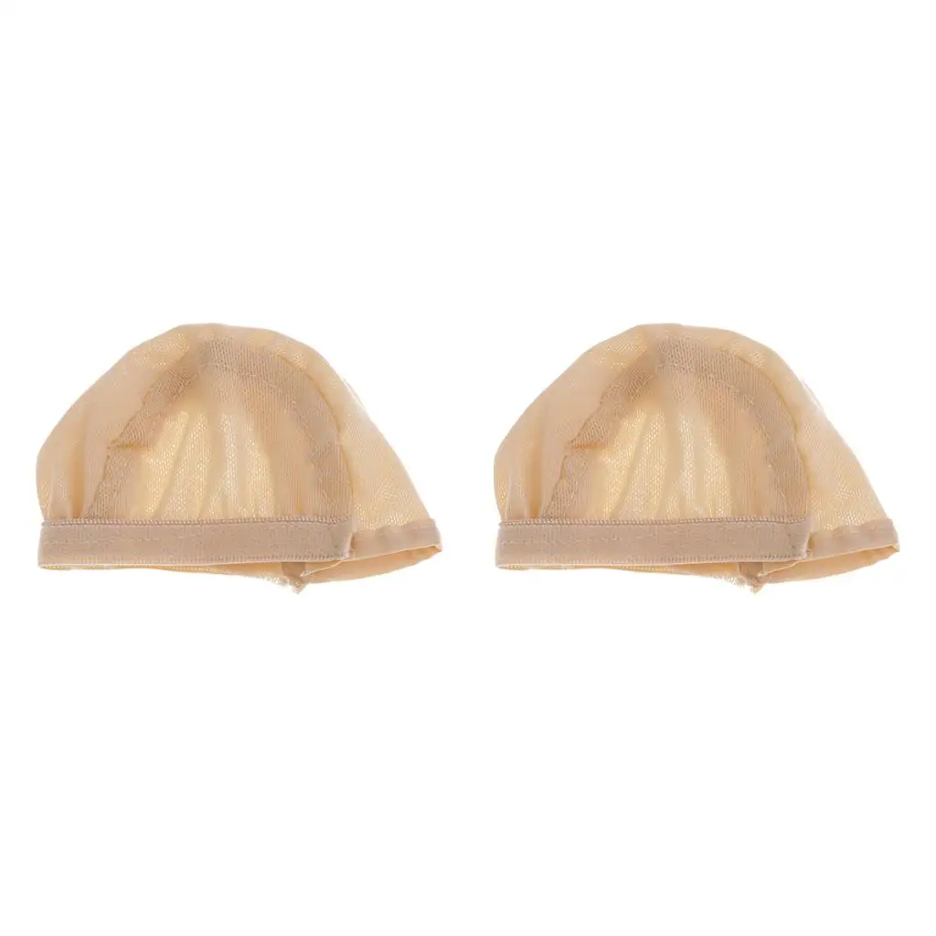 Mini Toy Dolls Wig Caps Undercap Hair Net Wig Cap for Toy Doll (Pack of 2)