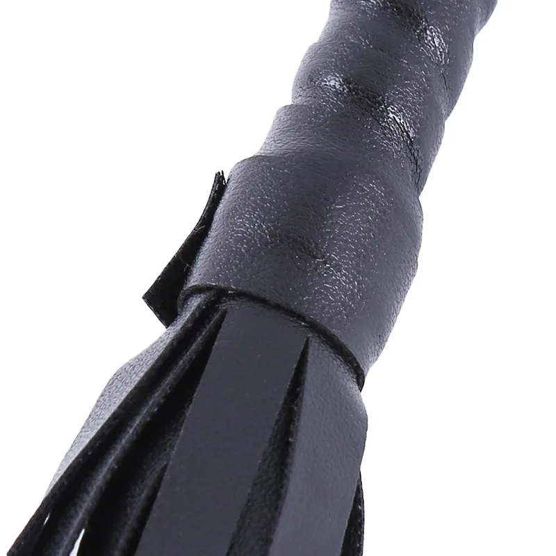 Frusta per brufoli in ecopelle Racing Riding Crop Party Flogger Queen frusta per equitazione nera