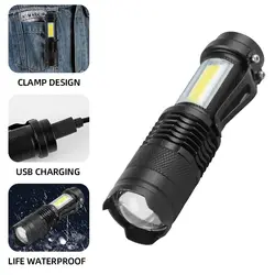 LED Strong Light Flashlight USB Rechargeable Mini Portable Ultra Bright Pocket Small Home Remote Outdoor Lighting Small Handligh