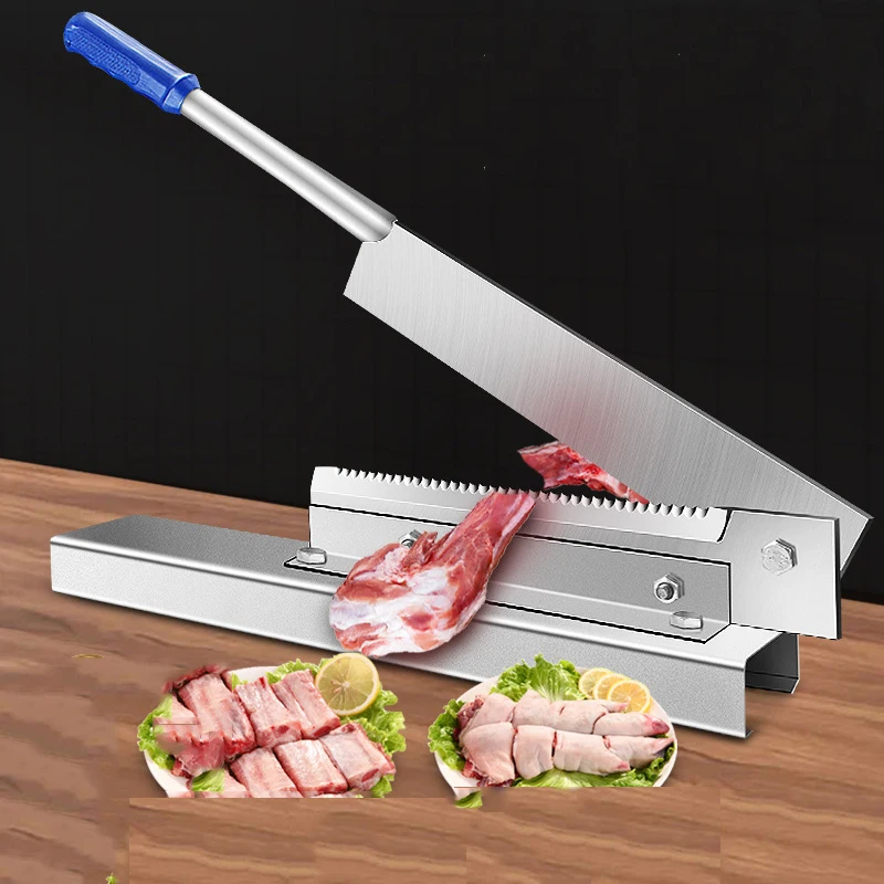 Manuelle Gefrorene Fleisch Knochen Sah Schneiden Hacken Cutter Maschine Huhn Bein Cutter Fisch Rippen Knochen Ribbonfish Guillotine Cut Maschine