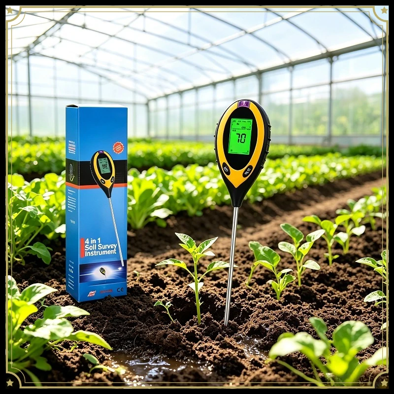 1PC Multifunctional Soil Fertility Meter Measure PH Humidity Nutrient Water Household Flower Plant Gardening Testing Tool