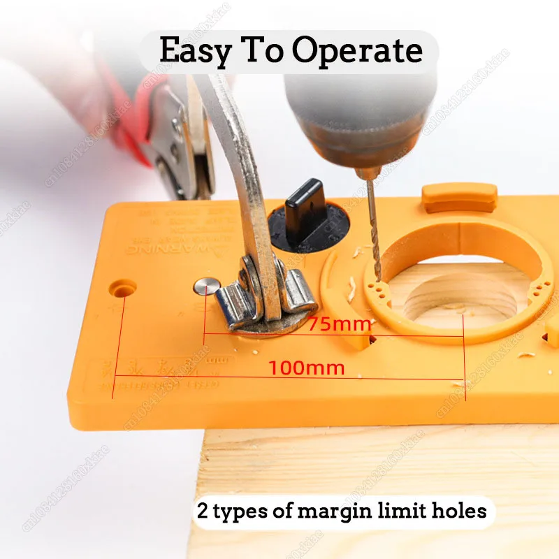 Concealed Hinge Jig And 35mm Hinge Boring Bit Woodworking Drilling Guide Locator With Fixture For Cabinet Cupboard Door