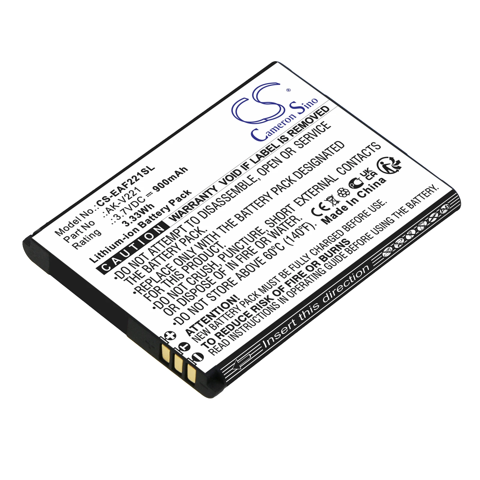 

Li-ion Mobile, SmartPhone Battery for Emporia, 3.7V, 900mAh, Compatible Models: Active Glam, Active Glam 4G,Active glam V221 4G