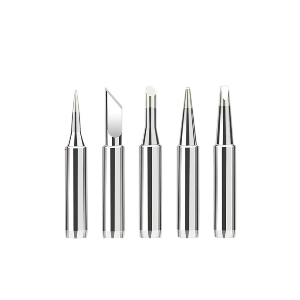 6pcs 900M-T Soldering Tips Kit With Handle High Thermal Conductivity Copper For Heatset Insert Mounting