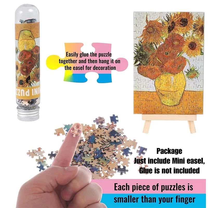 Mini Puzzles pour Adultes, Micro Puzzle, Tube à Essai, Minuscule, Difficile, Divertissement, Décoration Intérieure, 150Pcs