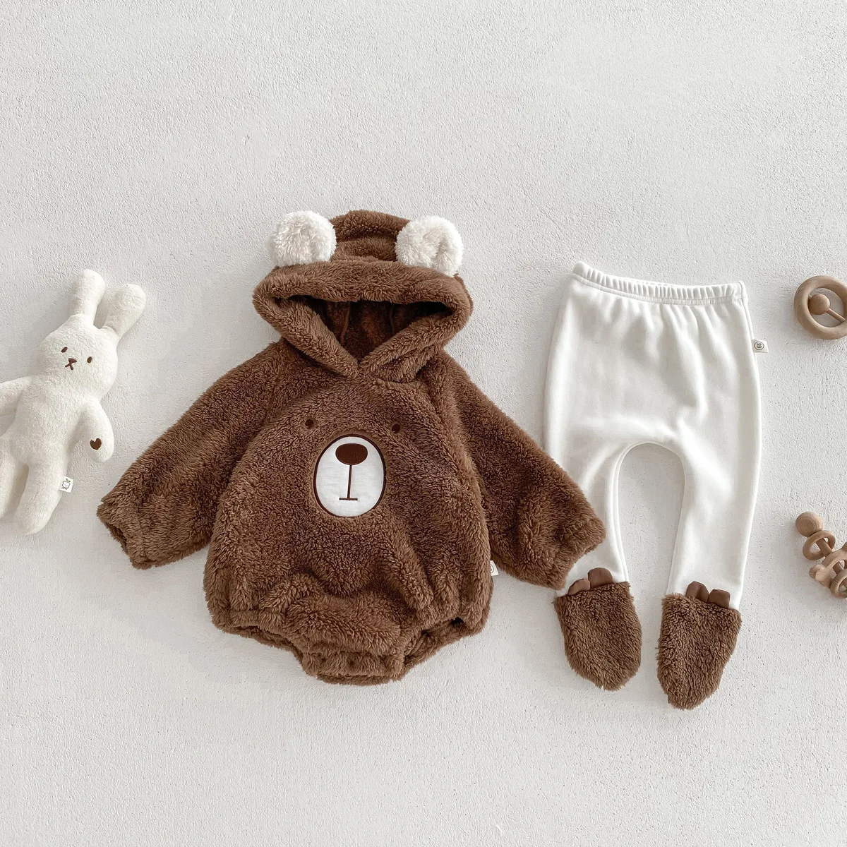 

Зимний детский цельный костюм, теплое и размыпающее пальто, мультяшное пальто с капюшоном для мальчиков и девочек 6-24 месяцев, костюм для ползания новорожденных