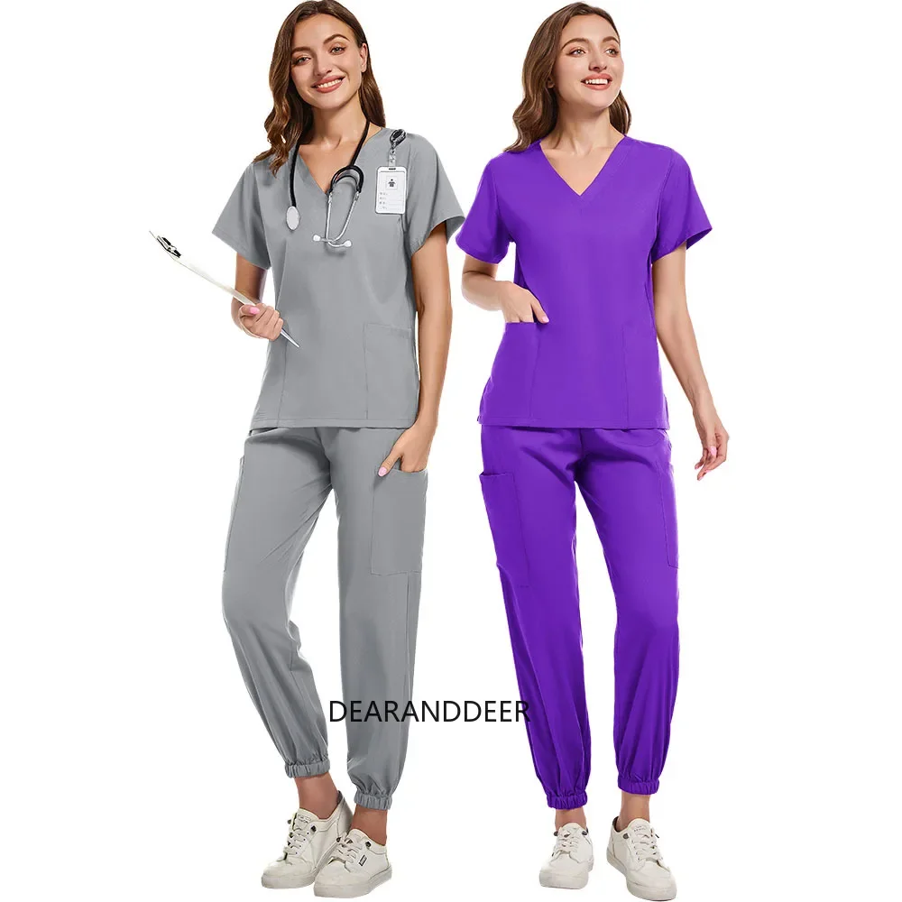 

Medical Uniforms Women Scrubs Sets Nurse Nursing Work Clothes Beauty Salon Spa Surgical Suit Lab Hospital Overall