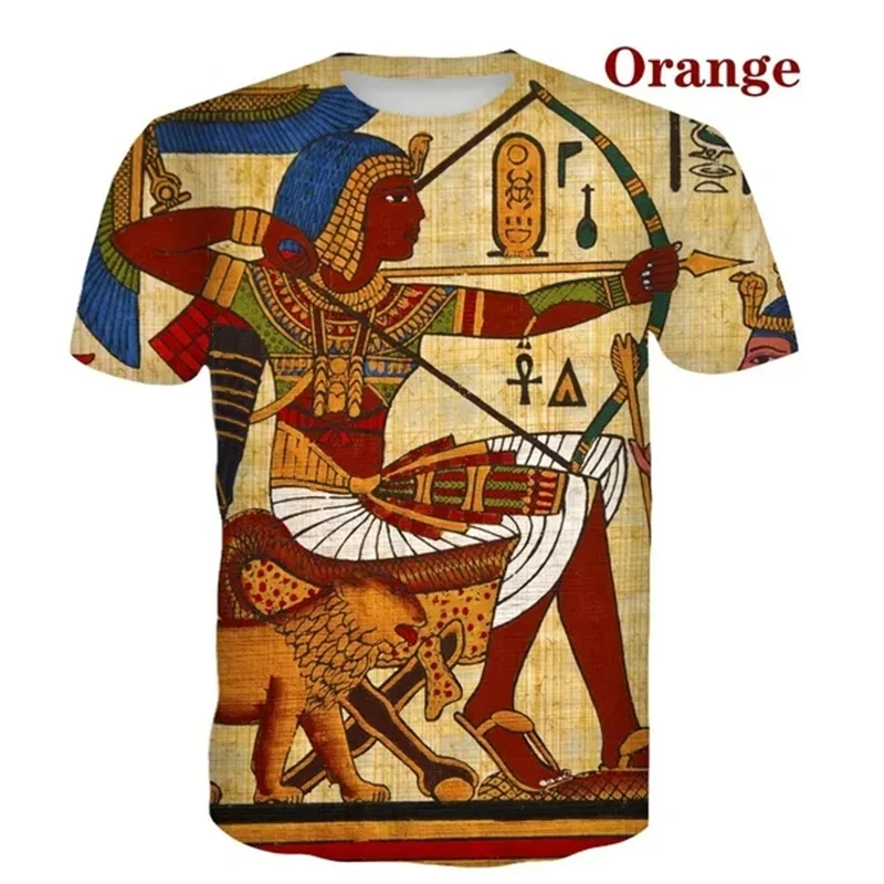 Horus Ancient Horus T-shirt Egyptian God Eye Of Egypt Pharaoh Anubis Face T Shirt For Men Women Funny Tops Streetwear Tees Homme