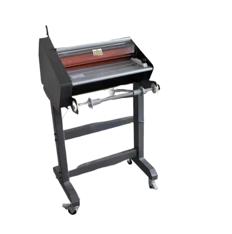 FM380 FM650 Hot and Cold Laminator, Thermal Cold Laminating Machine with Stand for Paper and Photo