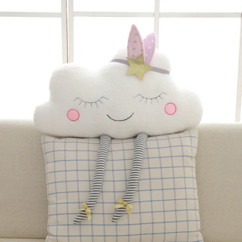 

Smile Cloud Cushion Soft PP Cotton Throw Pillow for Sofa Home Bed Baby Comfort Portable Creative Gift Size Cloud Pillow