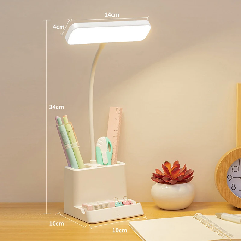 1Pcs USB Learning Dormitory Bedroom Bedside Reading Night Light LED Desk Lamp Eye Protection Desk College Student Nightlights