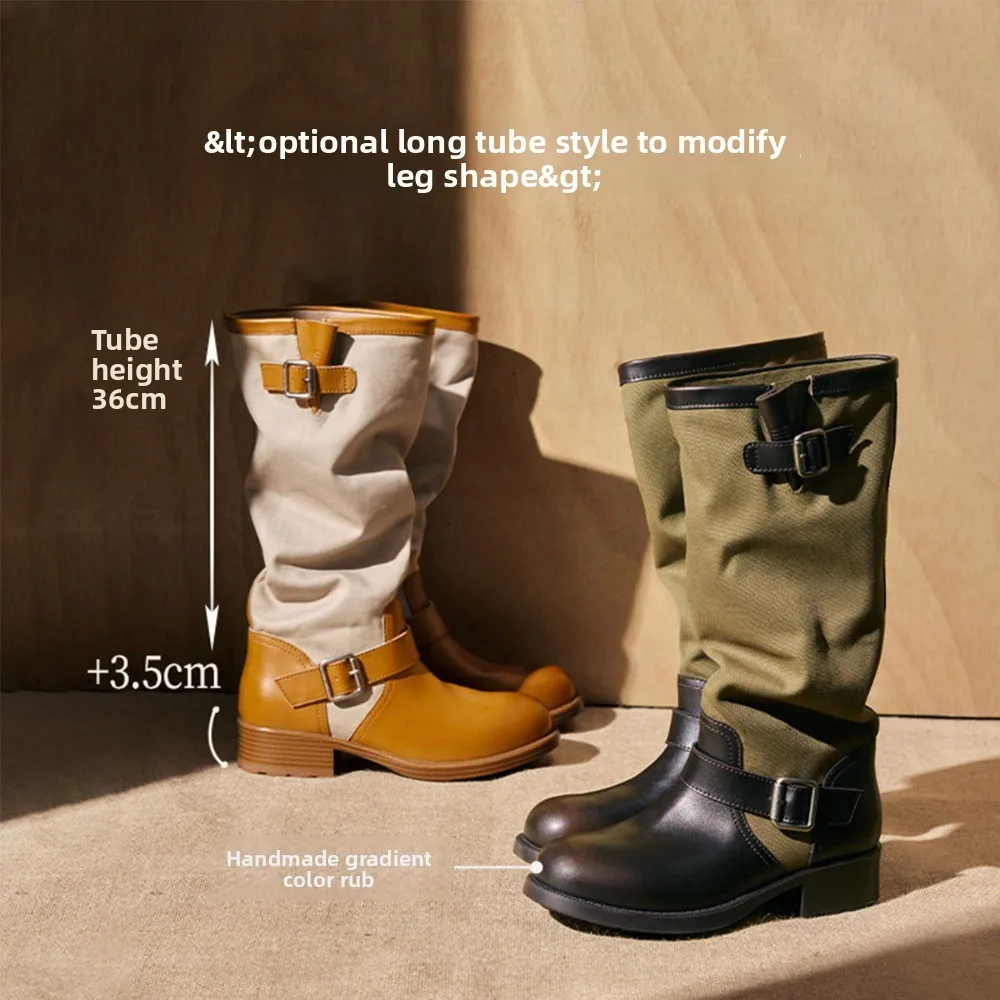 pile-boots-women's-2026-new-autumn-rubber-western-boots-women's-high-long-tube-casual-and-comfortable-short-boots