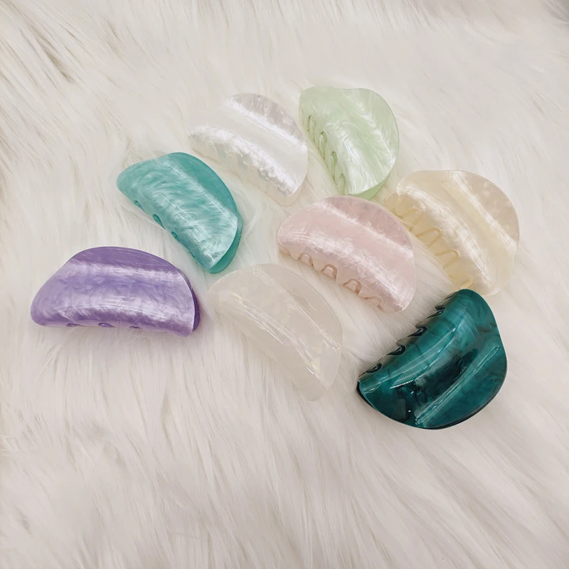 Vintage Hair Clips For Girls Claw Clip New Marble Textured Barrette Shark Clip For Women Hair Accessories