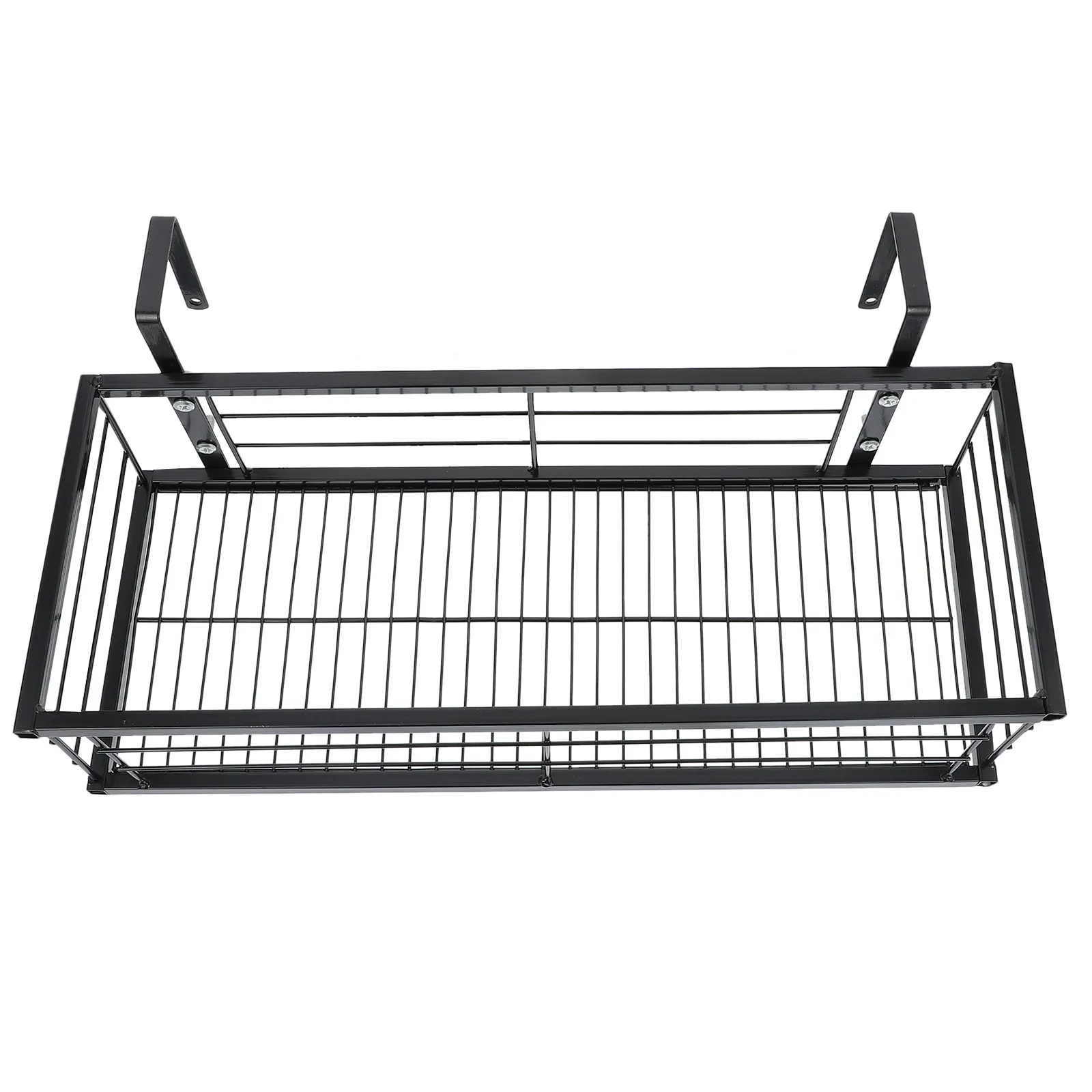 1Pcs Balcony Hanging Flower Pot Rack Sturdy Iron Planter Holder Bonsai Display Stand Garden Plant Basket Outdoor view 4